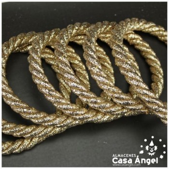 CORDÓN RAYÓN LABRADO TORZAL METALIZADO 10mm