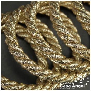 CORDÓN RAYÓN LABRADO TORZAL METALIZADO 10mm