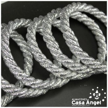 CORDÓN RAYÓN LABRADO TORZAL METALIZADO 10mm