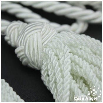 CÍNGULO LITÚRGICO BLANCO CON DOS BORLAS 350cm