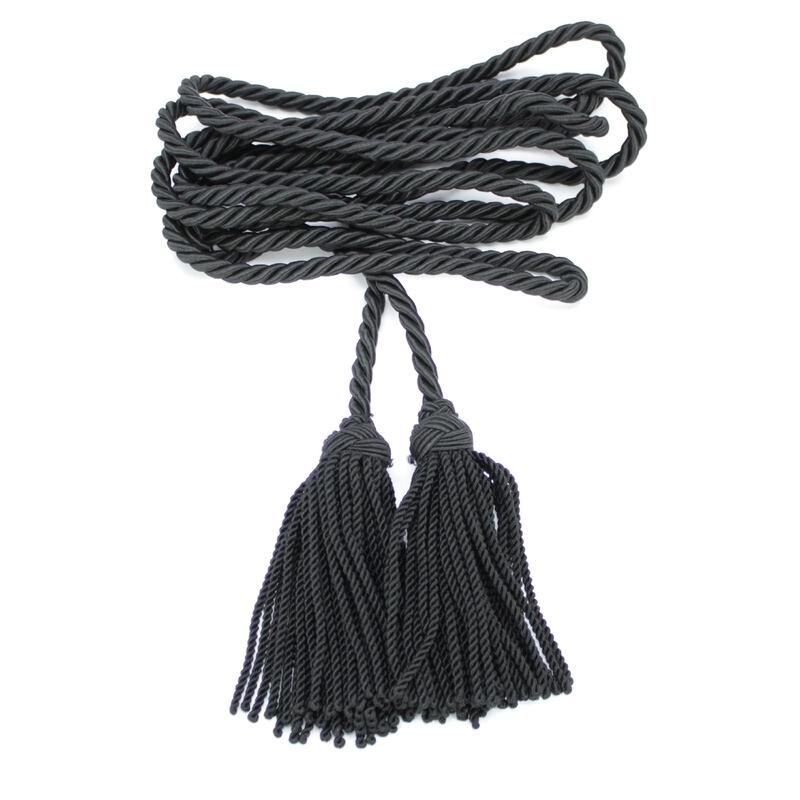 CÍNGULO LITÚRGICO NEGRO CON DOS BORLAS 350cm