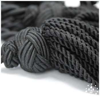 CÍNGULO LITÚRGICO NEGRO CON DOS BORLAS 350cm