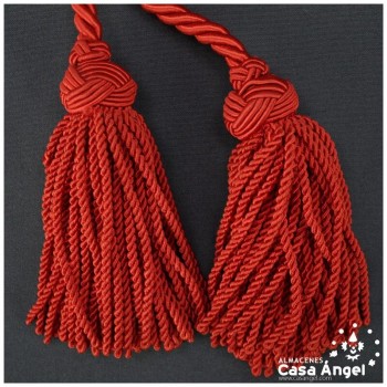 CÍNGULO LITÚRGICO ROJO CON DOS BORLAS 350cm