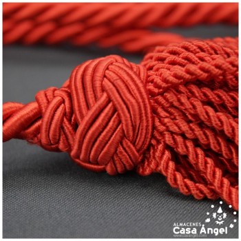 CÍNGULO LITÚRGICO ROJO CON DOS BORLAS 350cm
