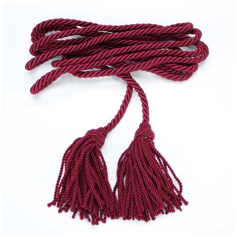 CÍNGULO LITÚRGICO GRANATE CON DOS BORLAS 350cm