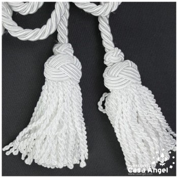 CÍNGULO LITÚRGICO BLANCO CON DOS BORLAS 300cm