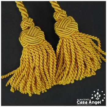 CÍNGULO LITÚRGICO AMARILLO CON DOS BORLAS 300cm