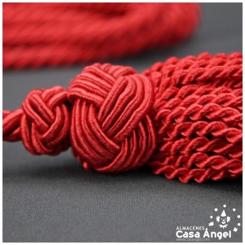 CÍNGULO LITÚRGICO ROJO CON DOS BORLAS 300cm
