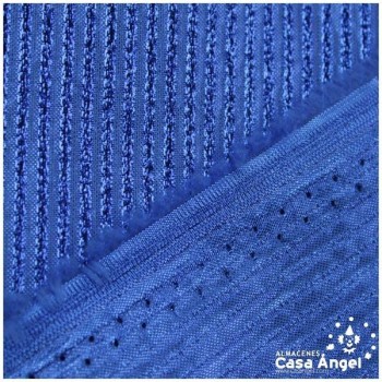 TEJIDO LAMÉ AZUL A RAYAS SERIE TINA 150cm