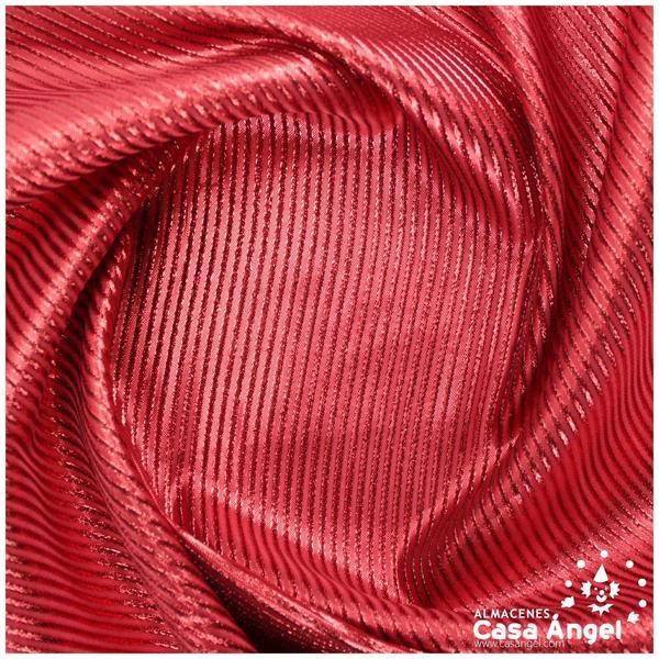 TEJIDO LAMÉ ROJO A RAYAS SERIE TINA 150cm