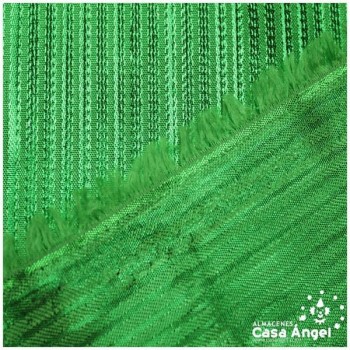 TEJIDO LAMÉ VERDE A RAYAS SERIE TINA 150cm