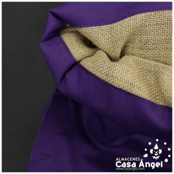 COSTAL Y MORCILLA DE ARPILLERA Y SARGA MORADA  PARA SEMANA SANTA 110x80cm
