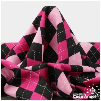 STRETCH DE ROMBOS SERIE MONSTER FUCSIA 150cm