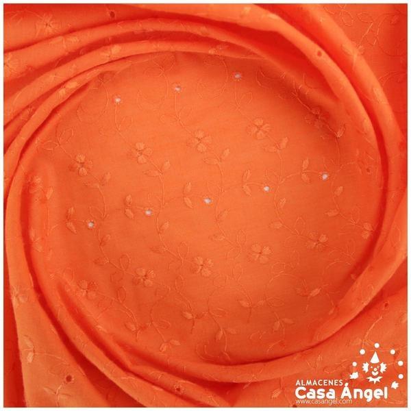 POPELÍN NARANJA PERFORADO RELIEVE SERIE RUMBA 150cm
