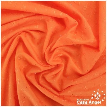 POPELÍN NARANJA PERFORADO RELIEVE SERIE RUMBA 150cm