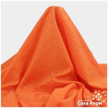 POPELÍN NARANJA PERFORADO RELIEVE SERIE RUMBA 150cm