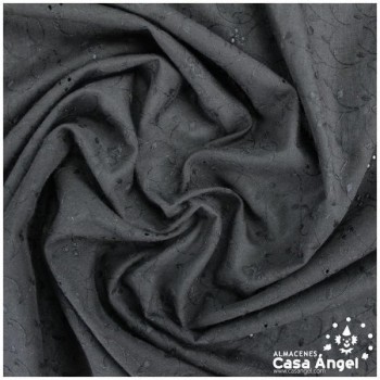 POPELÍN NEGRO PERFORADO RELIEVE SERIE RUMBA 150cm
