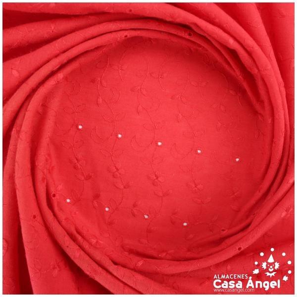 POPELÍN ROJO PERFORADO RELIEVE SERIE RUMBA 150cm