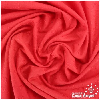 POPELÍN ROJO PERFORADO RELIEVE SERIE RUMBA 150cm