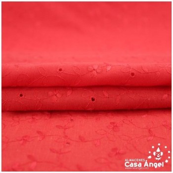 POPELÍN ROJO PERFORADO RELIEVE SERIE RUMBA 150cm