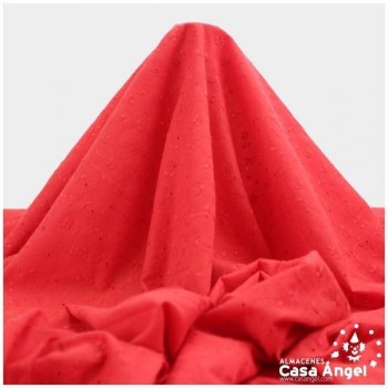POPELÍN ROJO PERFORADO RELIEVE SERIE RUMBA 150cm