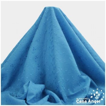 POPELÍN TURQUESA PERFORADO RELIEVE SERIE RUMBA 150cm