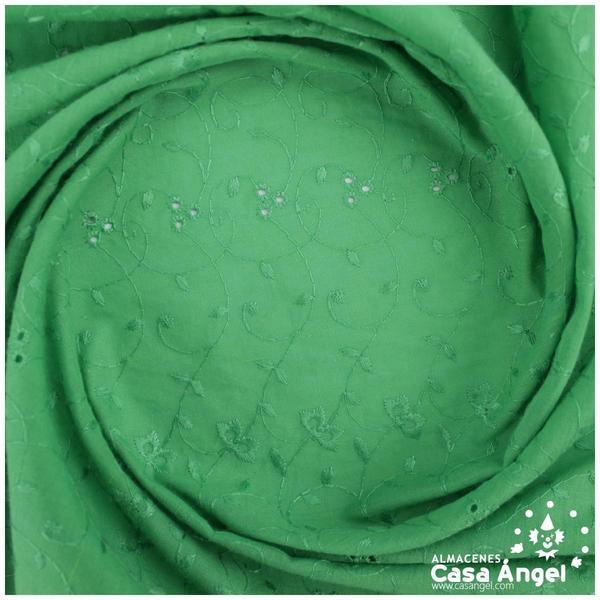 POPELÍN VERDE PERFORADO RELIEVE SERIE RUMBA 150cm