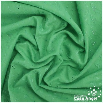 POPELÍN VERDE PERFORADO RELIEVE SERIE RUMBA 150cm