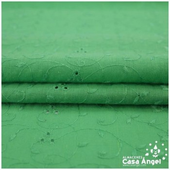 POPELÍN VERDE PERFORADO RELIEVE SERIE RUMBA 150cm