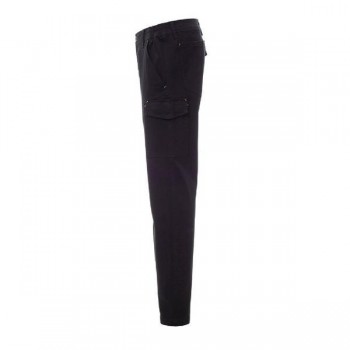 PANTALÓN ELÁSTICO NEGRO CON TRABILLAS POWER STRETCH PAYPER