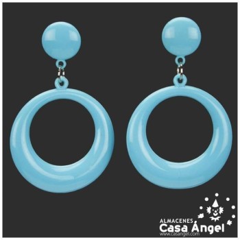 PENDIENTE AROS FLAMENCA COLORES 43x65mm
