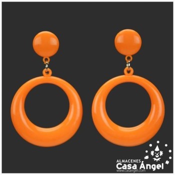 PENDIENTE AROS FLAMENCA COLORES 43x65mm