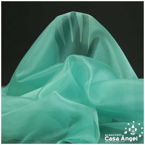 ORGANZA VERDE AGUA CRISTAL SERIE PAOLA 150cm