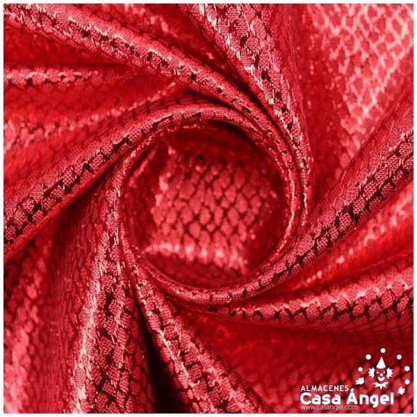 TELA LAMÉ TOPAZ ROJA SERIE VALINOS 115cm