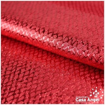 TELA LAMÉ TOPAZ ROJA SERIE VALINOS 115cm