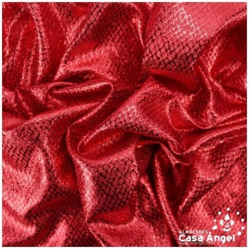 TELA LAMÉ TOPAZ ROJA SERIE VALINOS 115cm