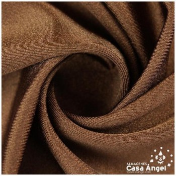 TELA LYCRA LISA BRILLANTE MARRÓN CHOCOLATE 150cm