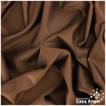 TELA LYCRA LISA BRILLANTE MARRÓN CHOCOLATE 150cm