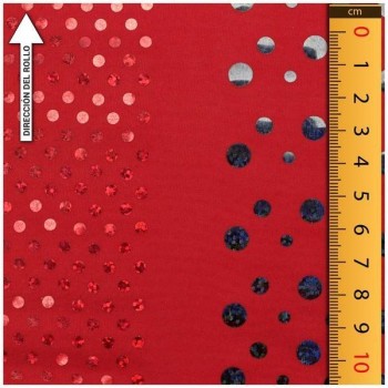 LYCRA DOBLE ROJA CON LENTEJUELAS SERIE DANCE 150cm
