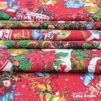 TERGAL ESTAMPADOS NAVIDEÑOS ANCHO 150cm
