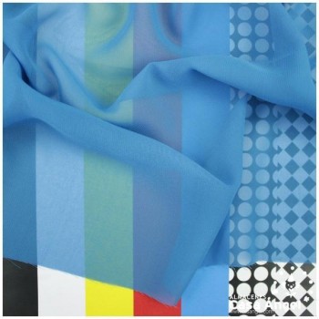 GASA FINA AZUL AZAFATA LISA SERIE DRAVA 150cm