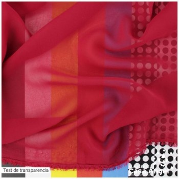 GASA FINA ROJO RUBÍ LISA SERIE DRAVA 150cm