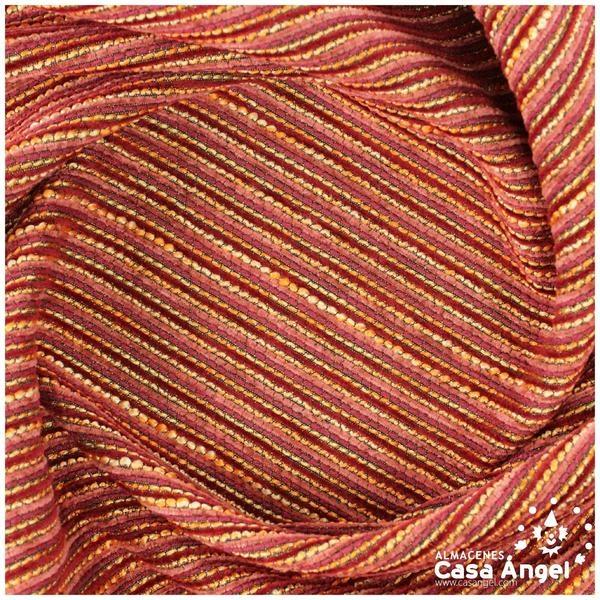CHENILLA LISTAS ROJA 280cm