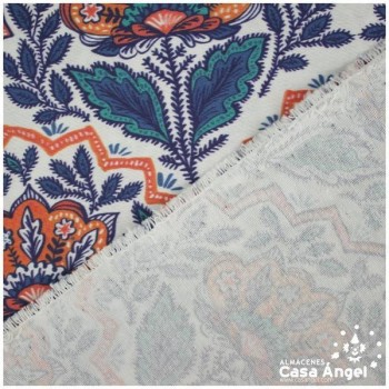 LONETA ESTAMPADA CON FLORES PAISLEY SERIE FLOW 280cm