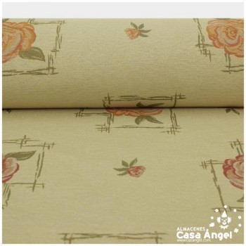 CRETONA JACQUARD PARA TAPICERÍA ROSE SERIE FUSSY 280cm