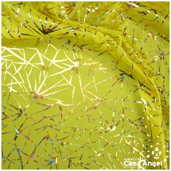 PAN DE ORO AMARILLO ESTAMPADO SERIE MIRTO DESTELLOS 112cm