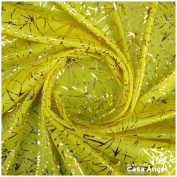 PAN DE ORO AMARILLO ESTAMPADO SERIE MIRTO DESTELLOS 112cm