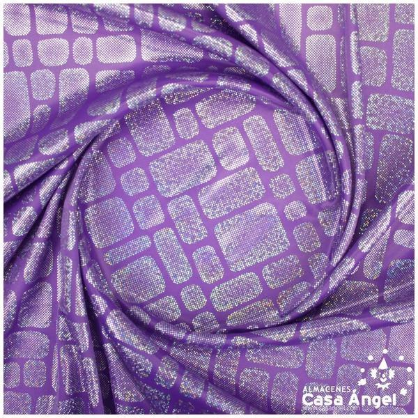 PAN DE ORO LILA ESTAMPADO CON FOIL SERIE BLOCK 150cm