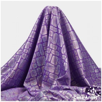 PAN DE ORO LILA ESTAMPADO CON FOIL SERIE BLOCK 150cm