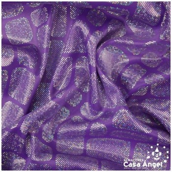 PAN DE ORO LILA ESTAMPADO CON FOIL SERIE BLOCK 150cm